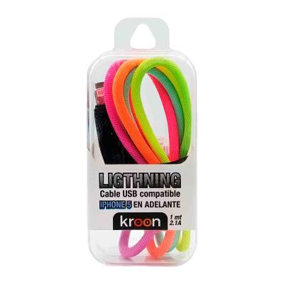 CABLE REFORZADO PARA IPHONE 2A KROON