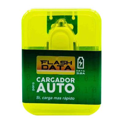 CARGADOR PARA CARRO FLASH DATA 3.0A